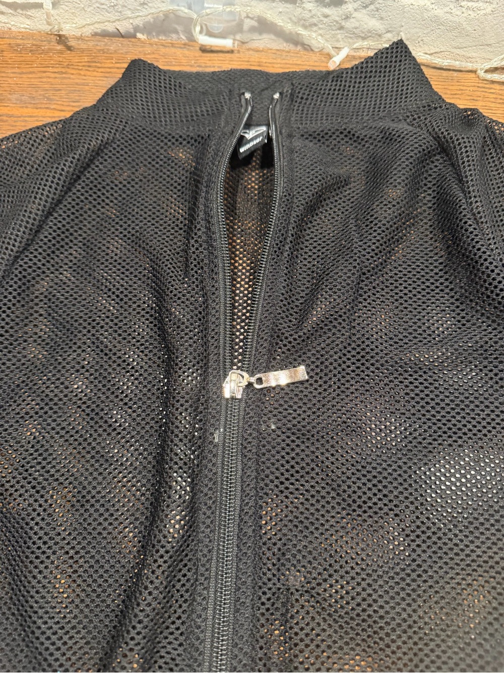 Windsor Black Mesh Zip-Front Cropped Jacket - Picture 6 of 6